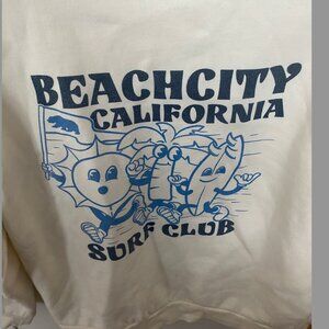 Beach City sweatshirt- plan front with small logo. Hoodie